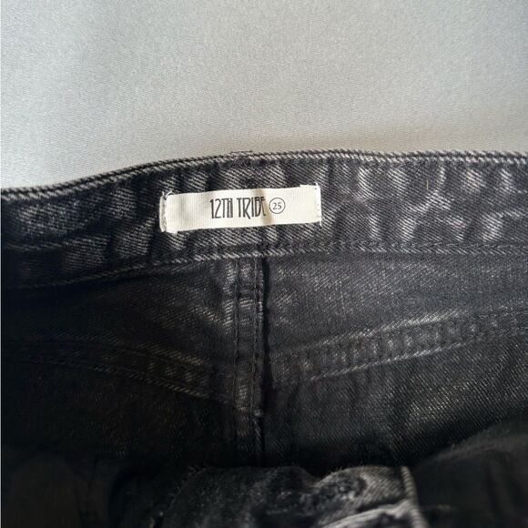 5 for $40 NWT Lets Adventure Denim Jeans Pants Women Size 25 Black - Picture 9 of 11